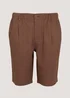Rust Linen Blend Shorts - S Image 5