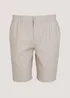 Stone Linen Blend Shorts - S Image 5
