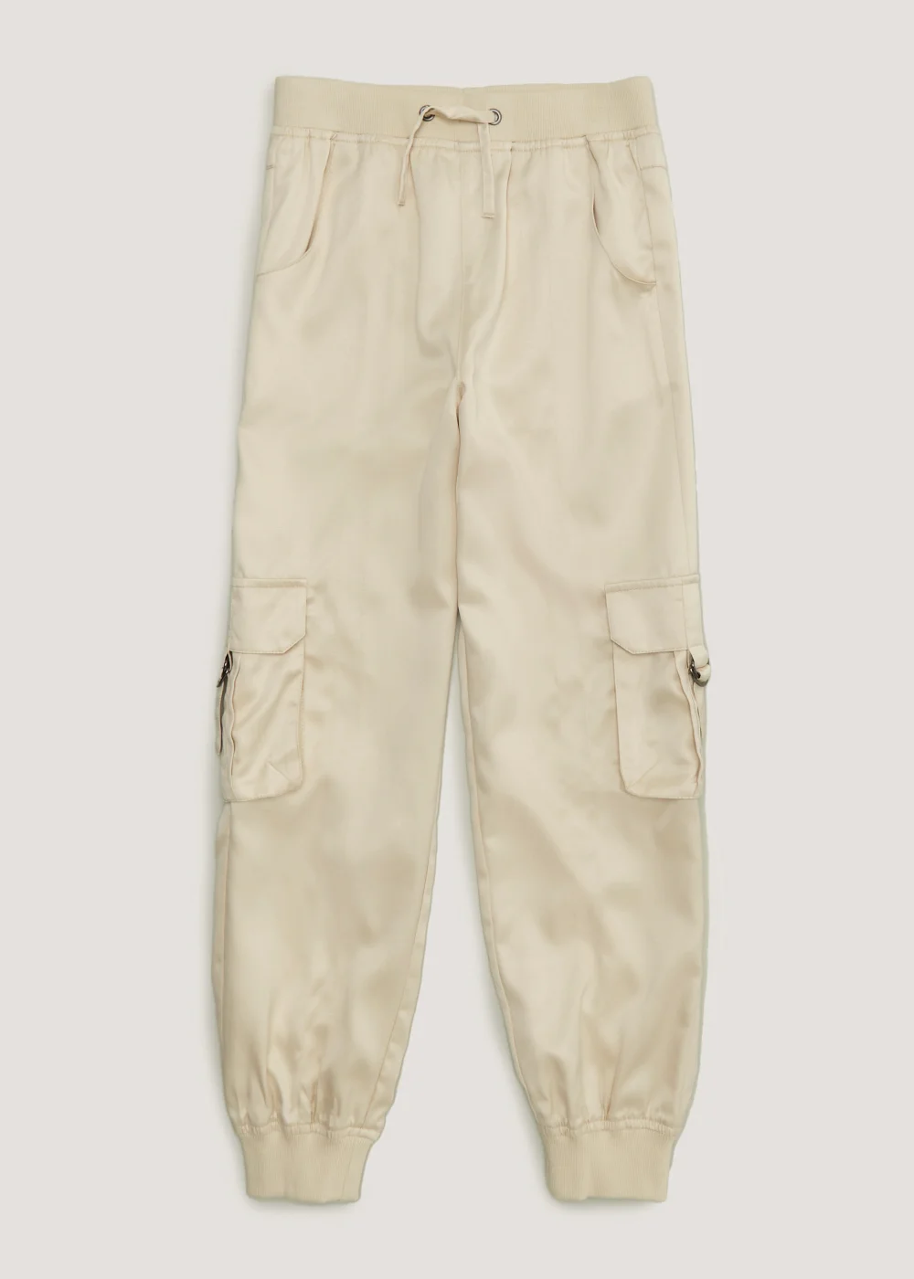 Girls Candy Couture Cream Satin Co-Ord Trousers (9-16yrs) - Age 9 Years Image 1