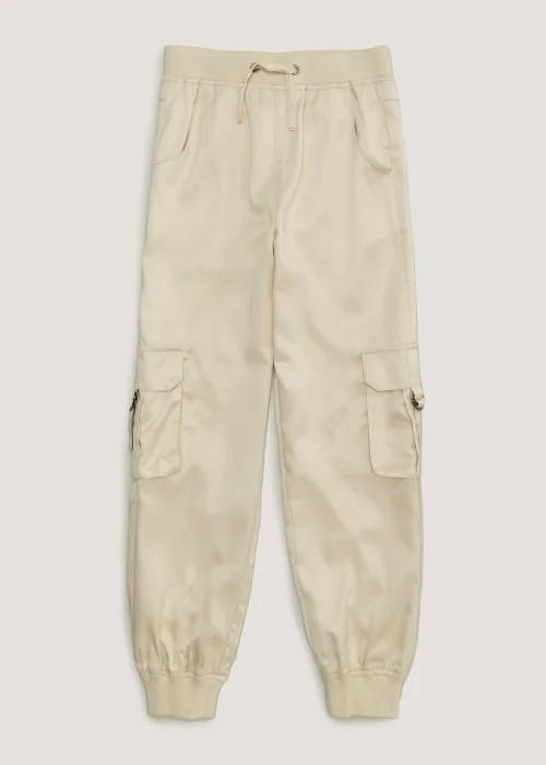 Girls Candy Couture Cream Satin Co-Ord Trousers (9-16yrs) - Age 9 Years Image 1