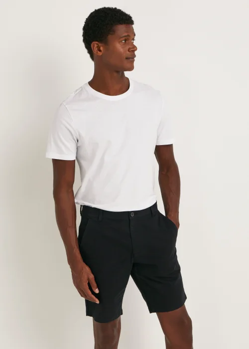 Black Straight Fit Chino Shorts - 30 Image 1