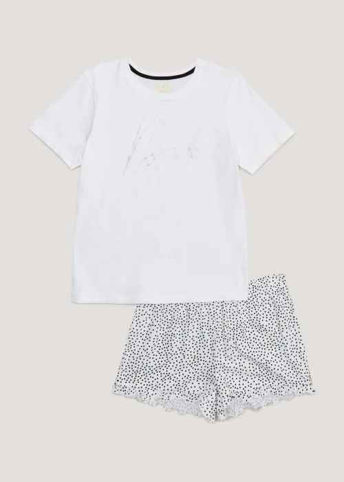 White & Black Bride Pyjama Set - Small Image 4