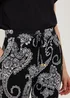 Papaya Petite Black Paisley Print Harem Leggings - Size 6 Image 2