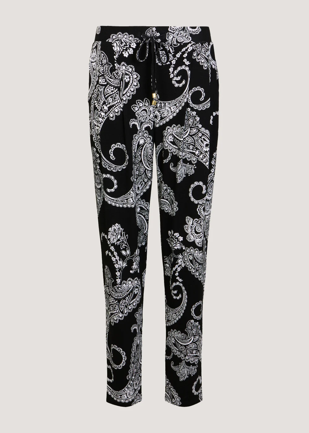 Papaya Petite Black Paisley Print Harem Leggings - Size 6 Image 5
