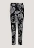 Papaya Petite Black Paisley Print Harem Leggings - Size 6 Image 5