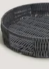 Grey Plastic Rattan Tray (35cm x 8cm) Image 2