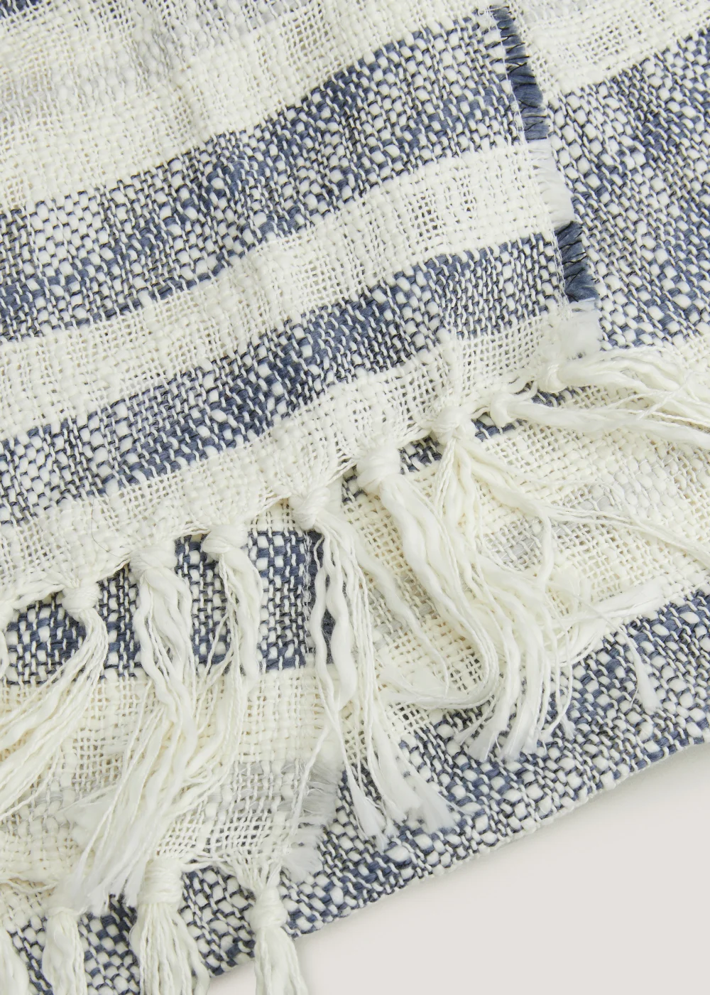 Blue & White Stripe Table Runner Image 2