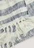 Blue & White Stripe Table Runner Image 2