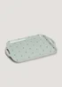 Green Gingham Bee Print Melamine Tray (48cm x 32.5cm) Image 1