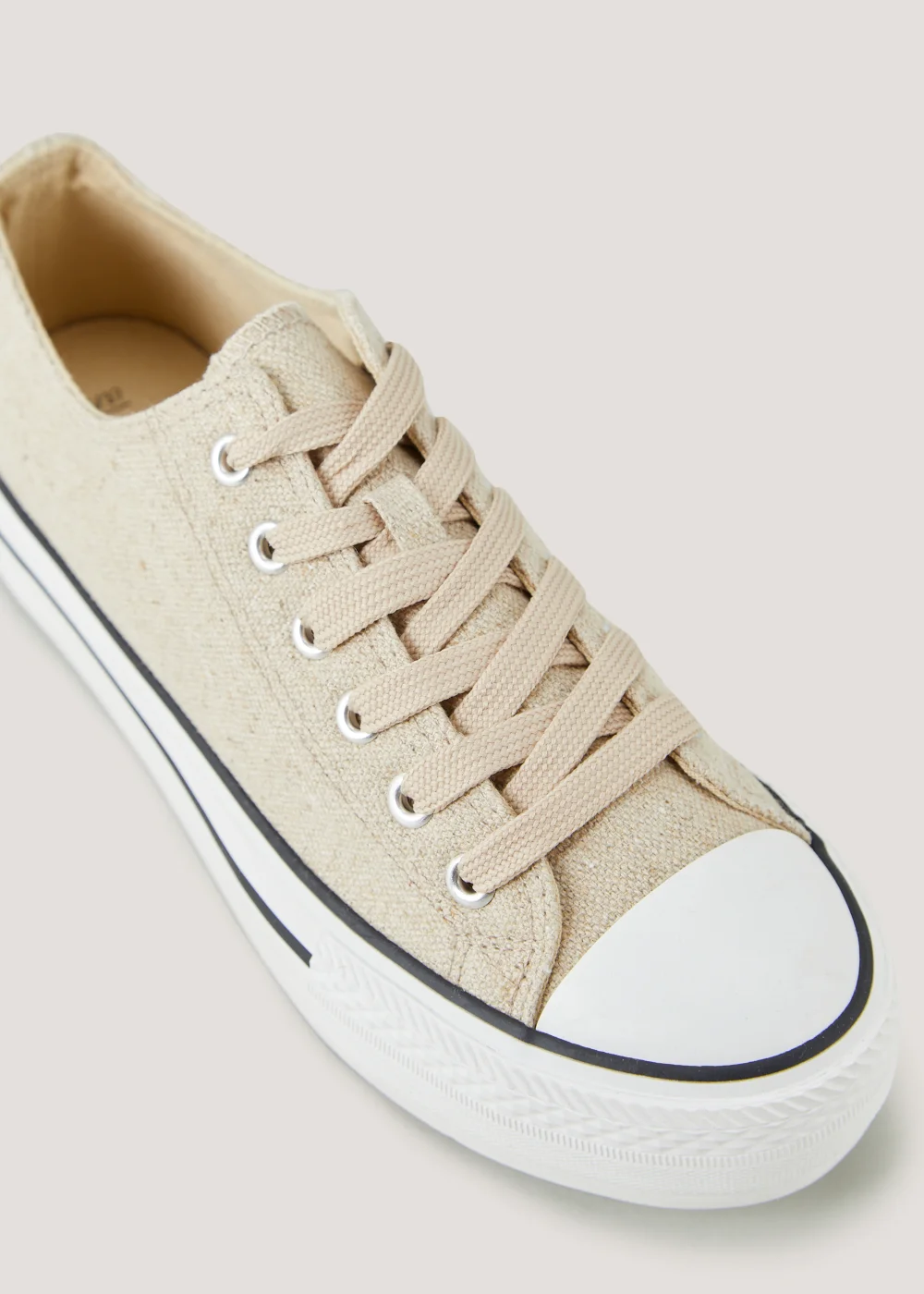 Natural Platform Canvas Shoes - Size 3 Image 2