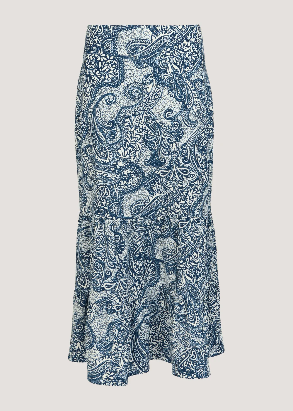 Blue Paisley Crinkle Midi Skirt - Size 8 Image 4
