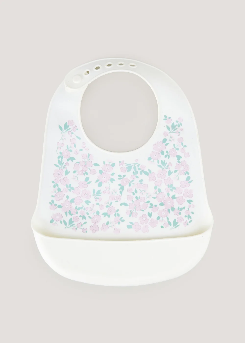 Floral Print Silicone Bib - One Size Image 1