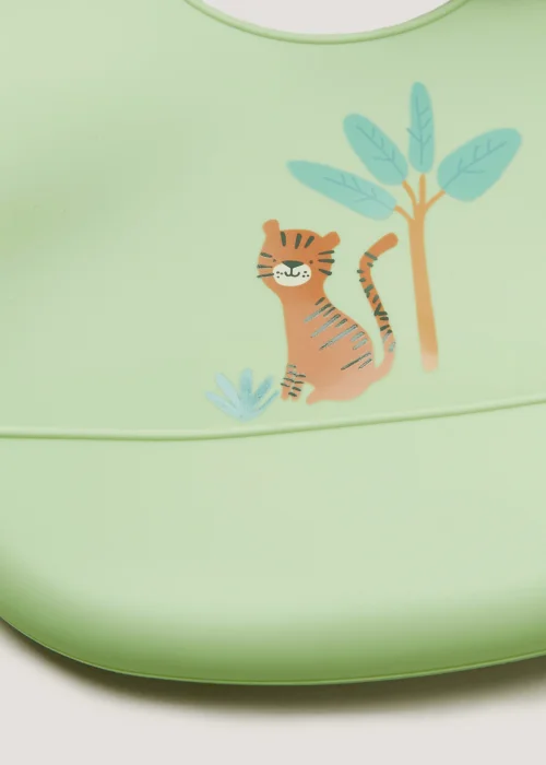 Sage Tiger Silicone Bib - One Size Image 2