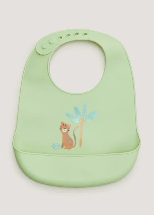 Sage Tiger Silicone Bib - One Size Image 1