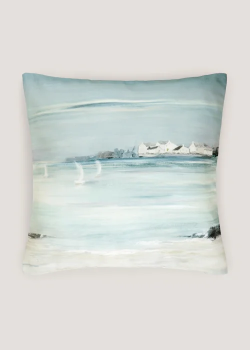 Blue Harbour Scene Cushion (43cm x 43cm) Image 1