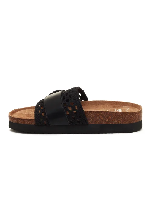 Rocket Dog Alma Black Cord Sliders - Size 4 Image 2