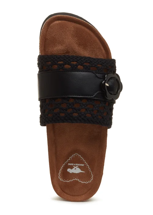 Rocket Dog Alma Black Cord Sliders - Size 4 Image 3
