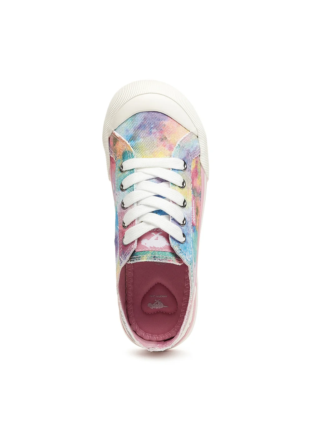 Rocket Dog Jazzin Candy Pink Tie Dye Canvas Trainers - 3 Image 6