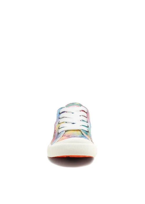 Rocket Dog Jazzin Candy Pink Tie Dye Canvas Trainers - 3 Image 5
