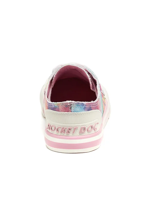Rocket Dog Jazzin Candy Pink Tie Dye Canvas Trainers - 3 Image 9