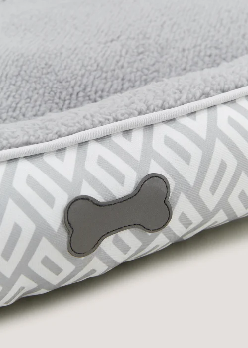 Grey Geo Pet Bed (Medium-Large) Image 2