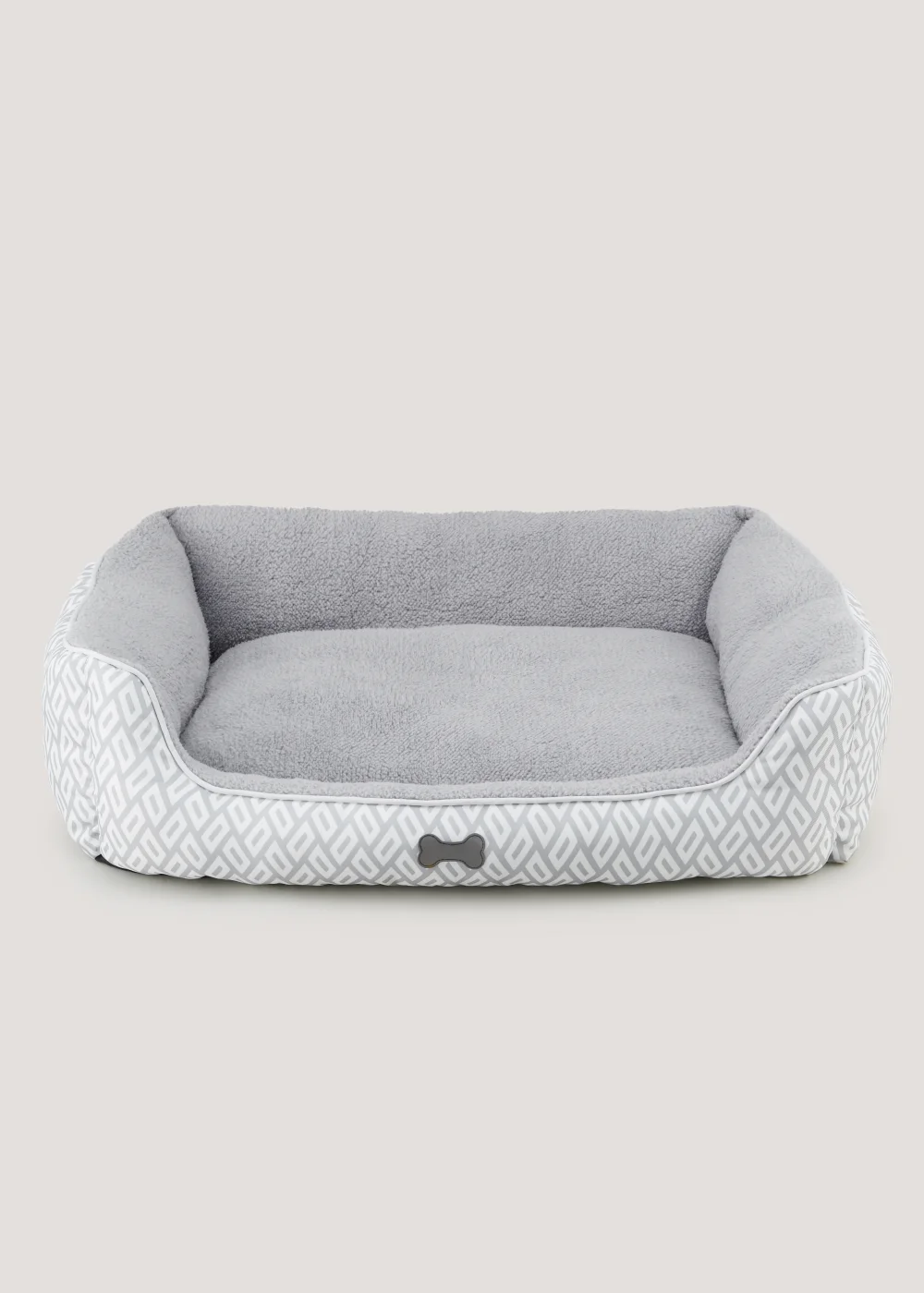 Grey Geo Pet Bed (Medium-Large) Image 1
