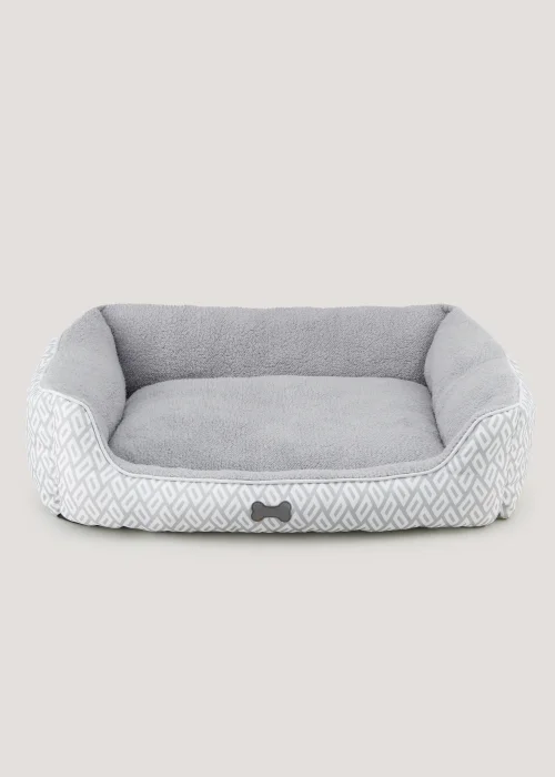 Grey Geo Pet Bed (Medium-Large) Image 1