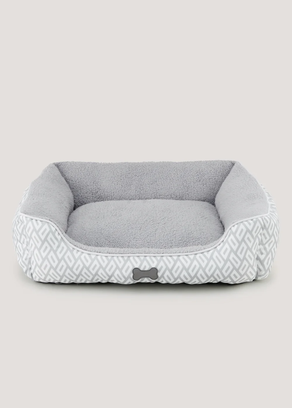 Grey Geo Pet Bed (Small-Medium) Image 1