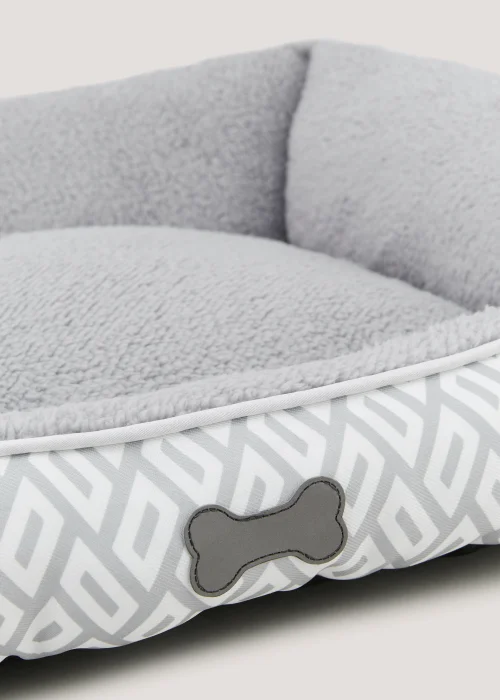 Grey Geo Pet Bed (Small-Medium) Image 2