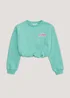 Girls Candy Couture Blue Cropped Sweatshirt (9-16yrs) - 9 Yrs Image 1