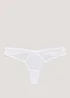 Ivory Rose White Soft Lace V-Front Thong - Size 6 Image 4