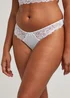 Ivory Rose White Soft Lace V-Front Thong - Size 6 Image 3
