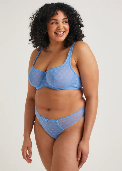 Ivory Rose Blue Dot Sweetheart Bra - 42F Image 3