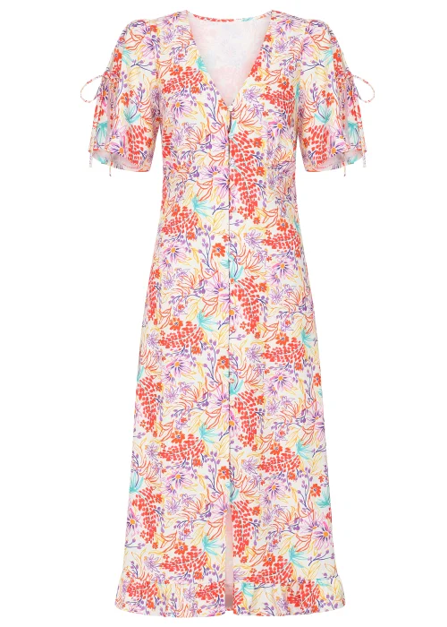 Little Mistress Floral Button Detail Midaxi Dress - Size 8 Image 5