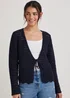 Navy Tie Front Cardigan - S Image 1