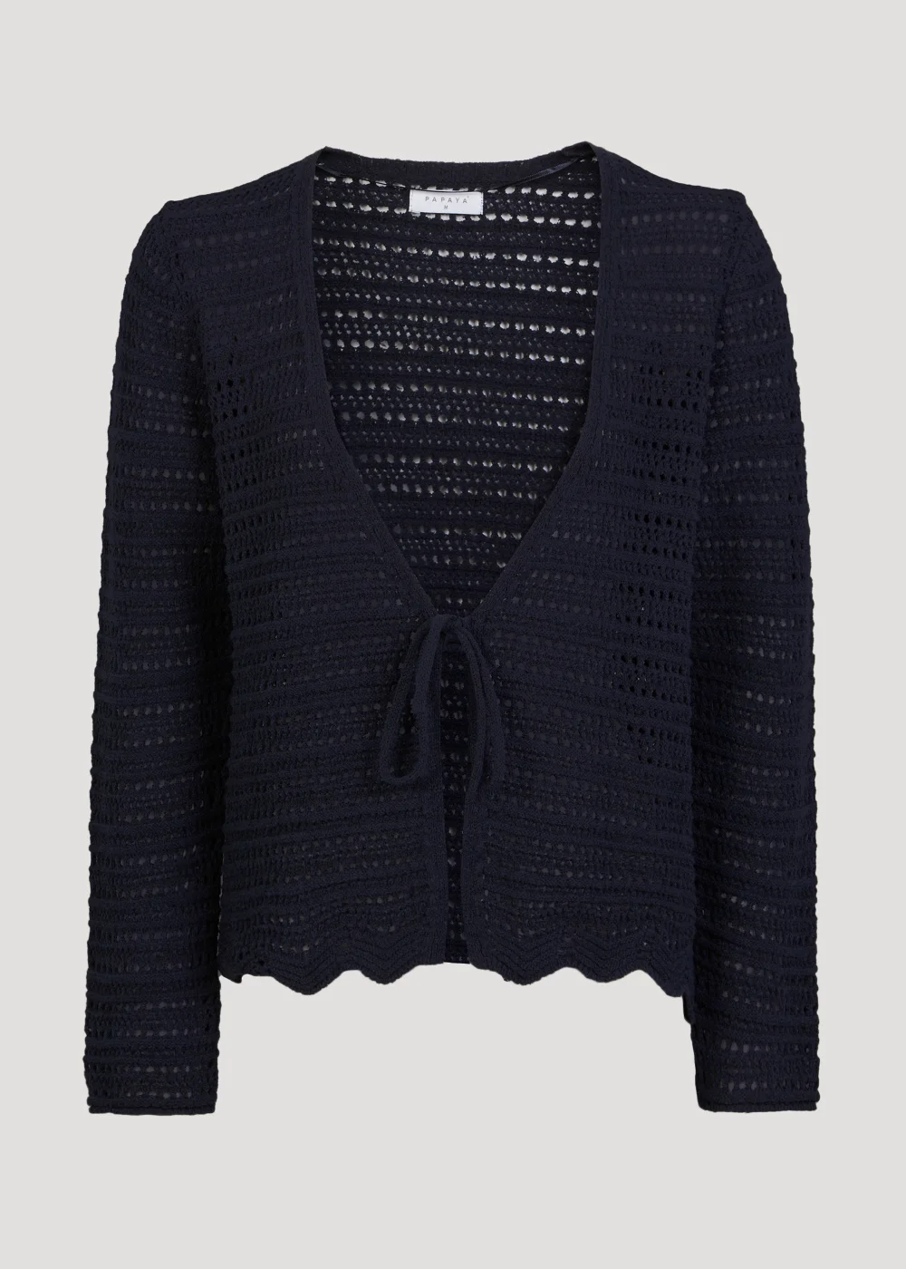 Navy Tie Front Cardigan - S Image 5