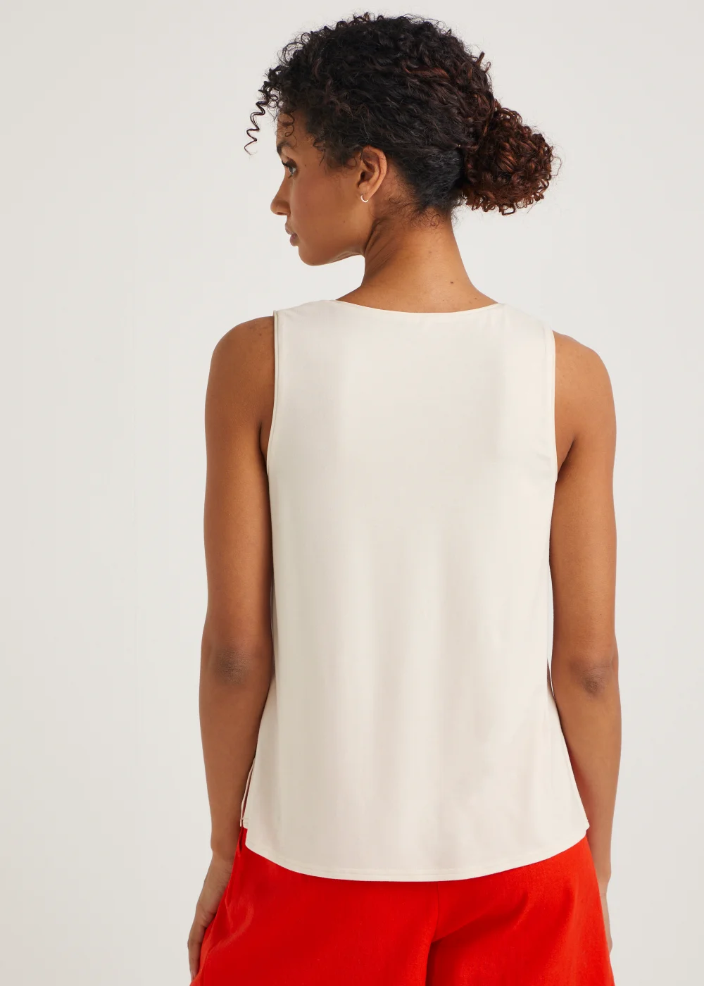 Et Vous Ivory Jersey Vest Top - Size 8 Image 2