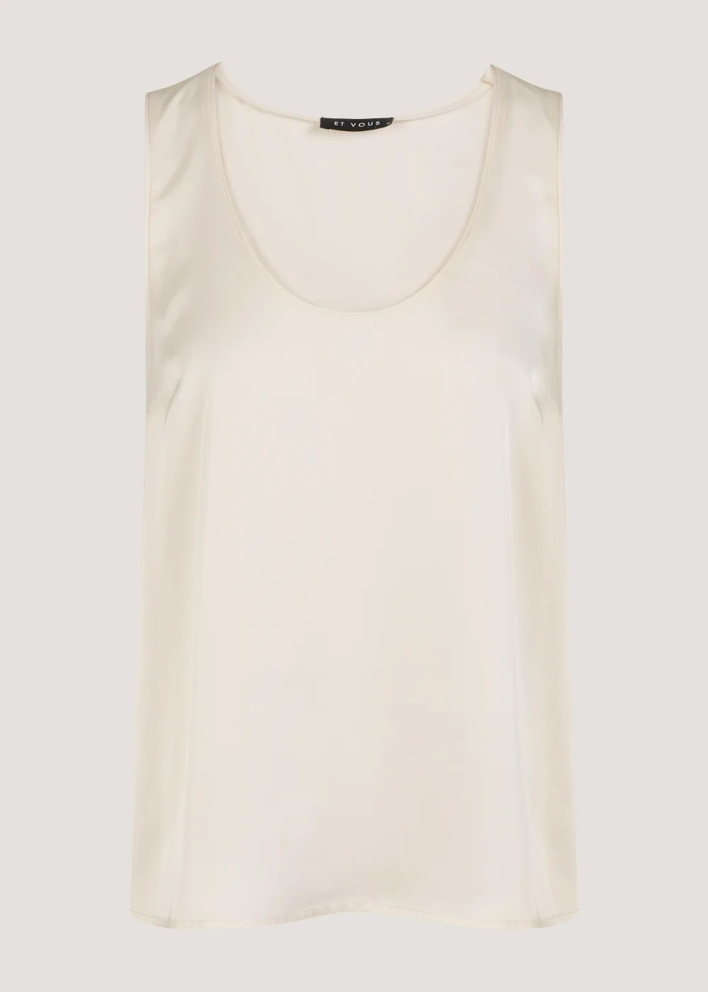 Et Vous Ivory Jersey Vest Top - Size 8 Image 5