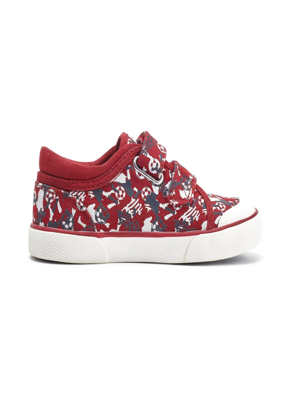 Start-Rite Red Kickabout Football Riptape Canvas Shoes - 7 F Image 3