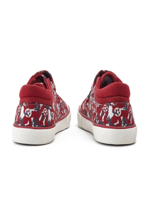 Start-Rite Red Kickabout Football Riptape Canvas Shoes - 7 F Image 4