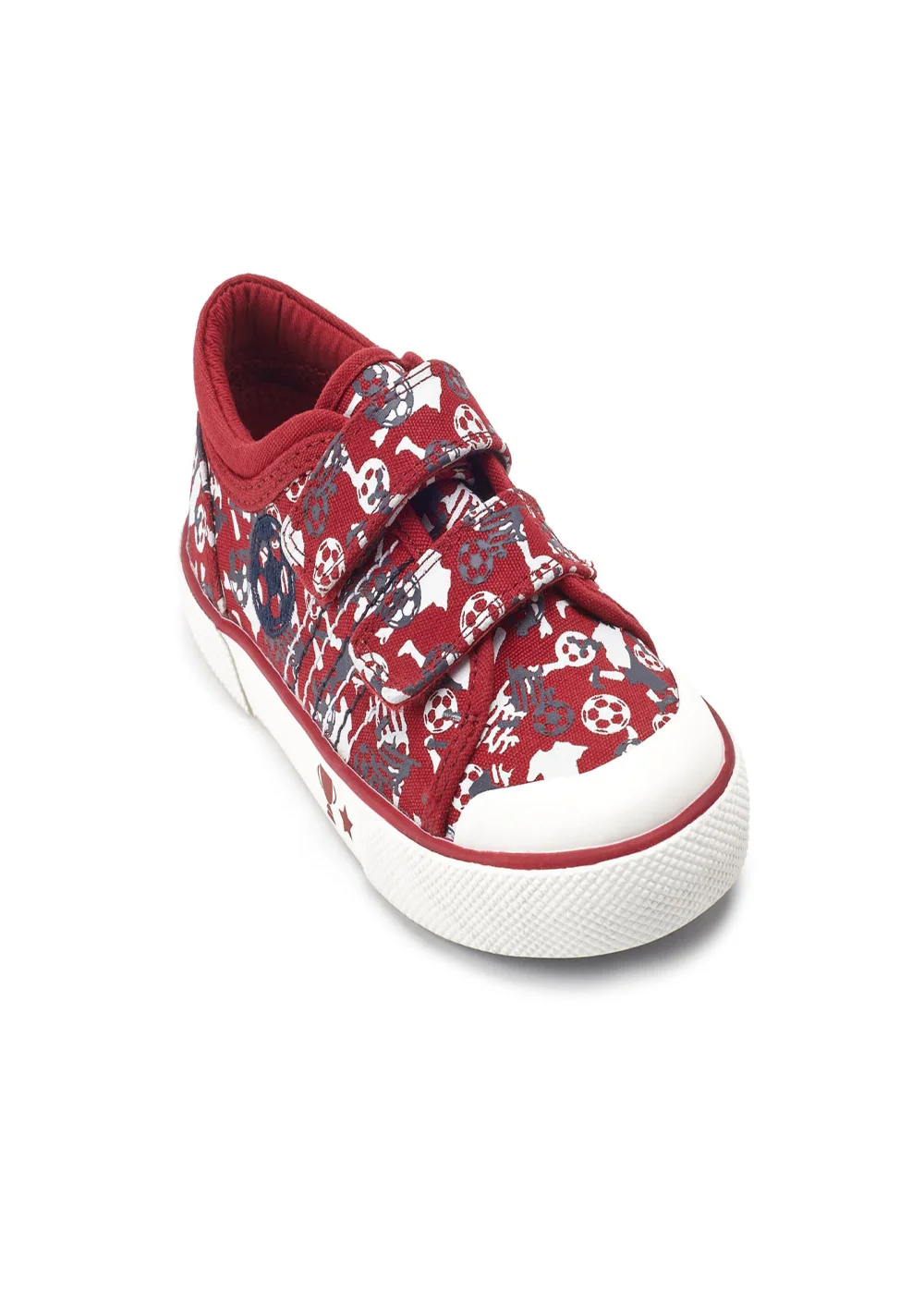 Start-Rite Red Kickabout Football Riptape Canvas Shoes - 7 F Image 2