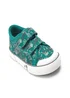 Start-Rite Green Kickabout Football Print Riptape Canvas Shoes - 1.5 F Image 2