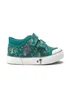Start-Rite Green Kickabout Football Print Riptape Canvas Shoes - 1.5 F Image 1