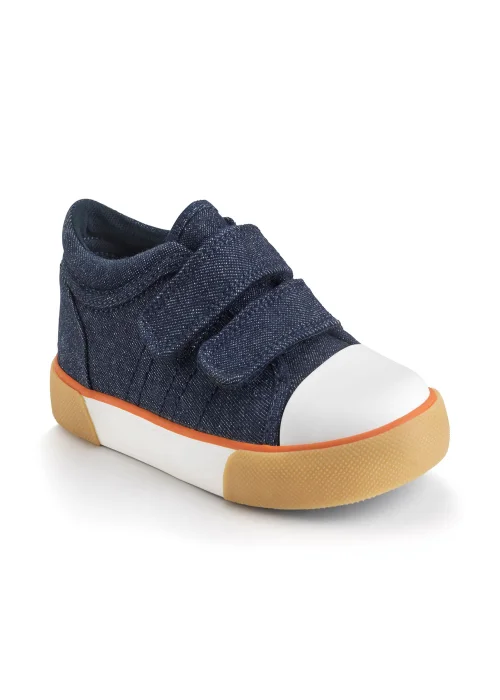 Start-Rite Blue Sandcastle Riptape Canvas Shoes - 7 F Image 2