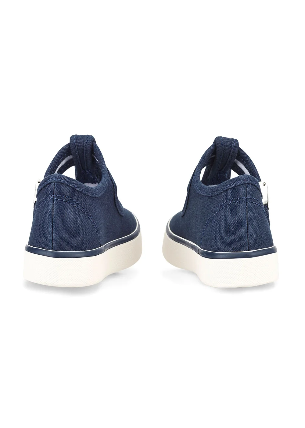 Start-Rite Navy Treasure T-Bar Canvas Shoes - 4.5 F Image 4
