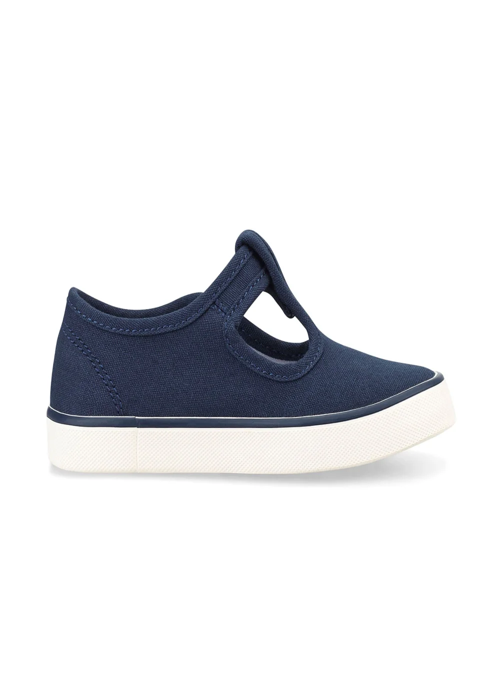 Start-Rite Navy Treasure T-Bar Canvas Shoes - 4.5 F Image 3