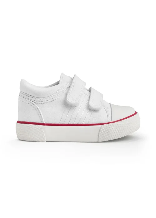 Start-Rite White Sandcastle Riptape Canvas Shoes - 7.5 F Image 1