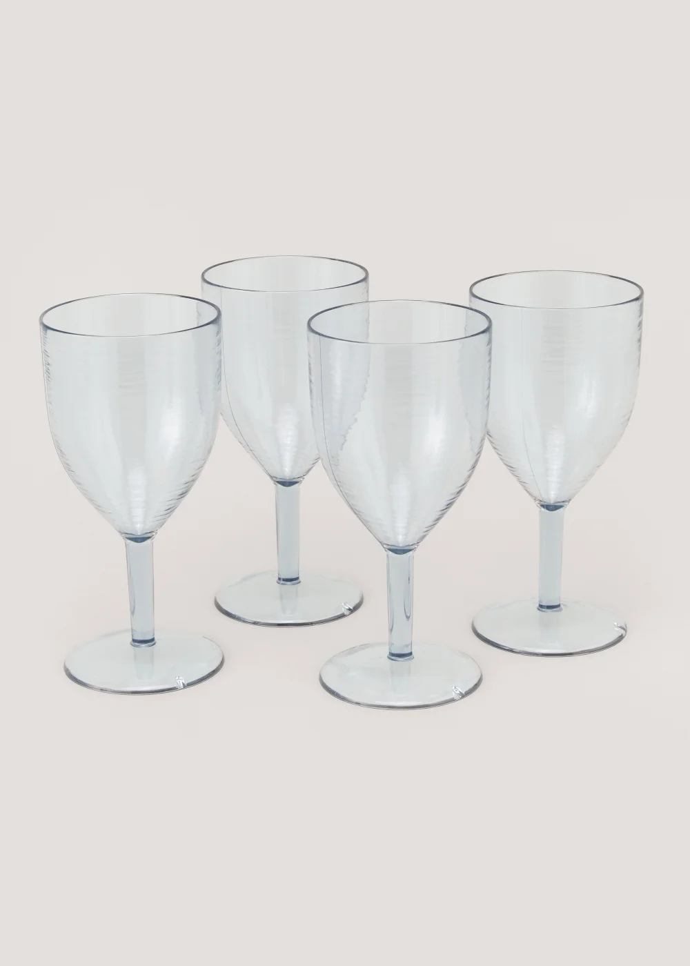 4 Pack Glass Effect Outdoor Wine Glasses (9cm x 9cm x 11cm) Image 1