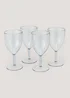 4 Pack Glass Effect Outdoor Wine Glasses (9cm x 9cm x 11cm) Image 1