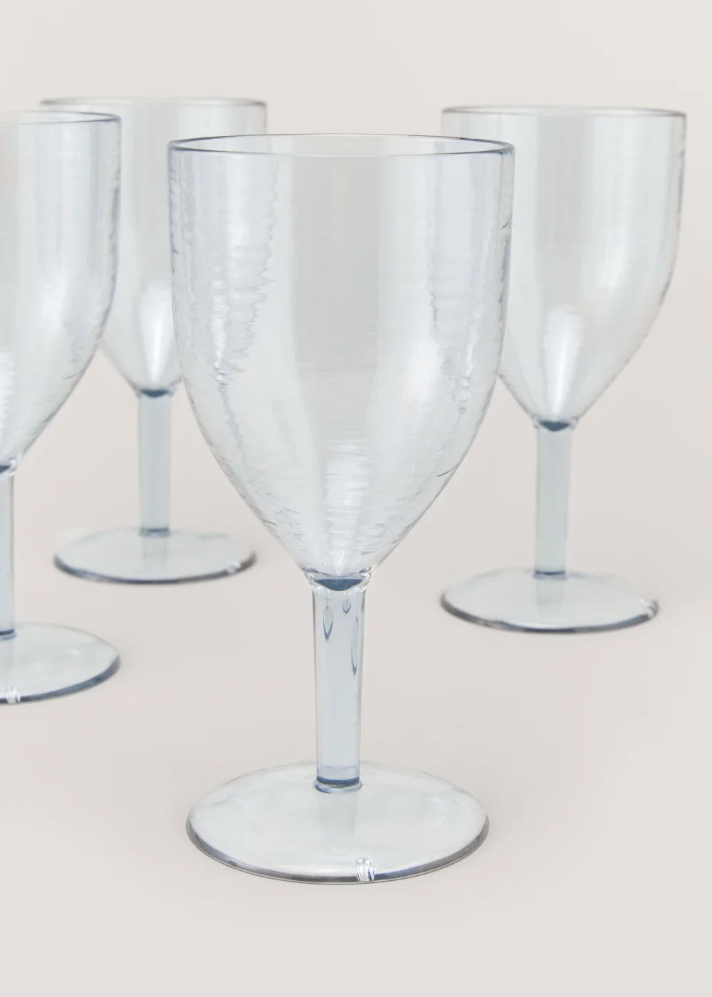 4 Pack Glass Effect Outdoor Wine Glasses (9cm x 9cm x 11cm) Image 2